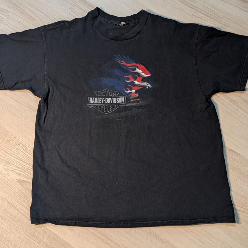 Vintage Harley-Davidson motorcycle Eagle Badge Design Tee